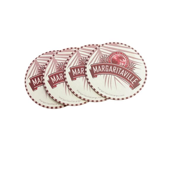 Margaritaville Coasters Set of 4 Metal Storage Tin Standard Size Durable Design - Picture 4 of 5